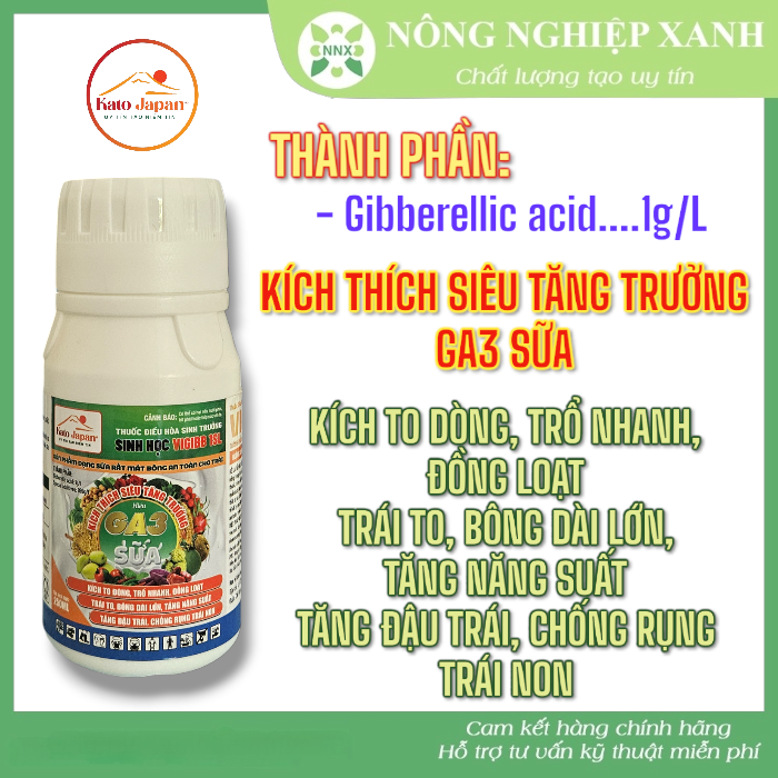 GA3 SỮA Chai 250ml - Phân Bón Vi Lượng - Sản Phẩm Của KATO JAPAN