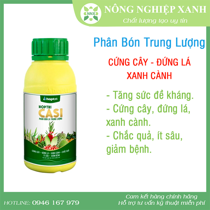 Phân bón lá trung lượng Hợp Trí CASI 500ml Cứng cây - Đứng lá - Xanh cành