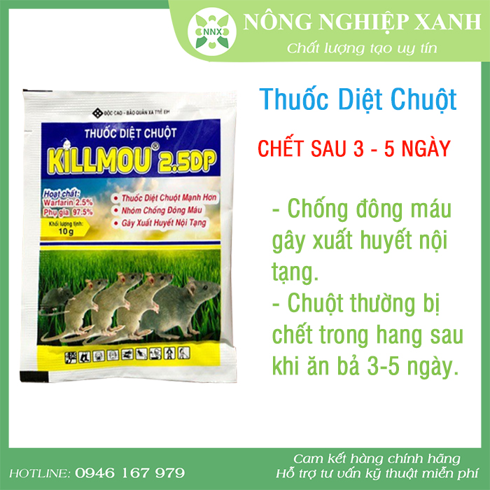 Thuốc diệt chuột KULLMOU 2.5DP 10gr